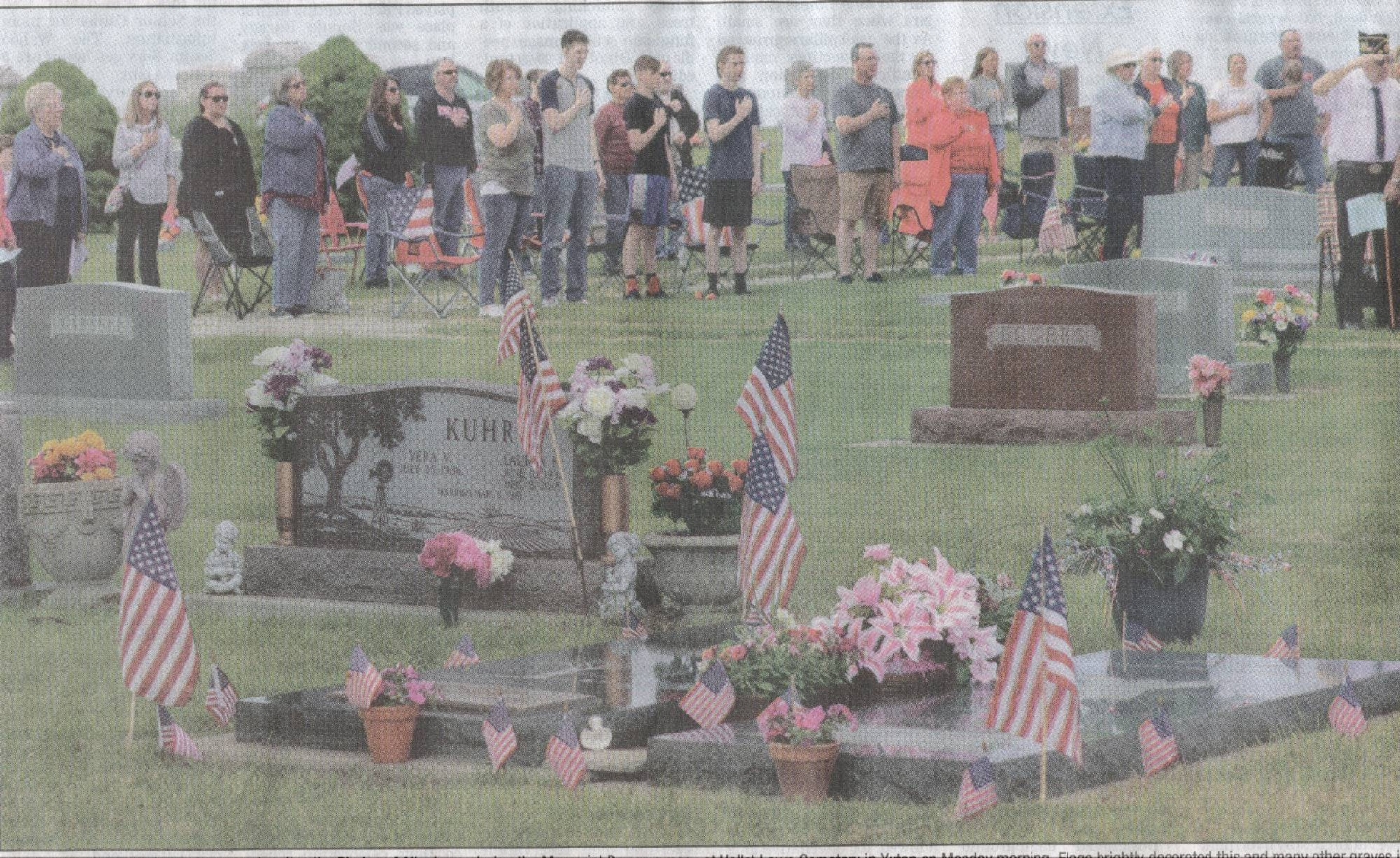 Memorial Day services, May 2021 at the Hollst Lawn Cemetary held by the VFW and American Legion.  Pictures by Suzi Nelson of the Wahoo Newspaper.  Used by permission.